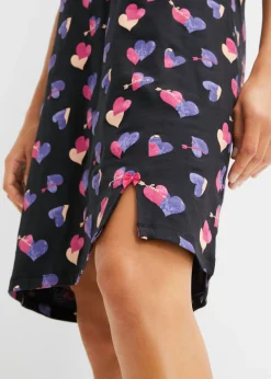 bonprix bonprix Camisón corto de algodón orgánico puro Magnolia-negro New