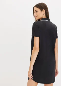 bonprix bonprix Camisón corto de algodón orgánico puro Negro-blanco Best