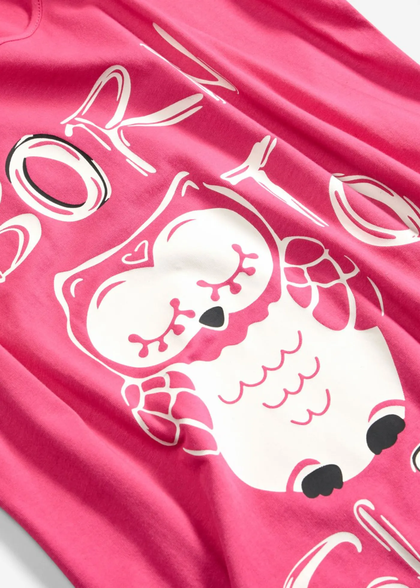 bonprix bonprix Camisón corto de algodón orgánico puro Pink lady/estampado de búhos Outlet