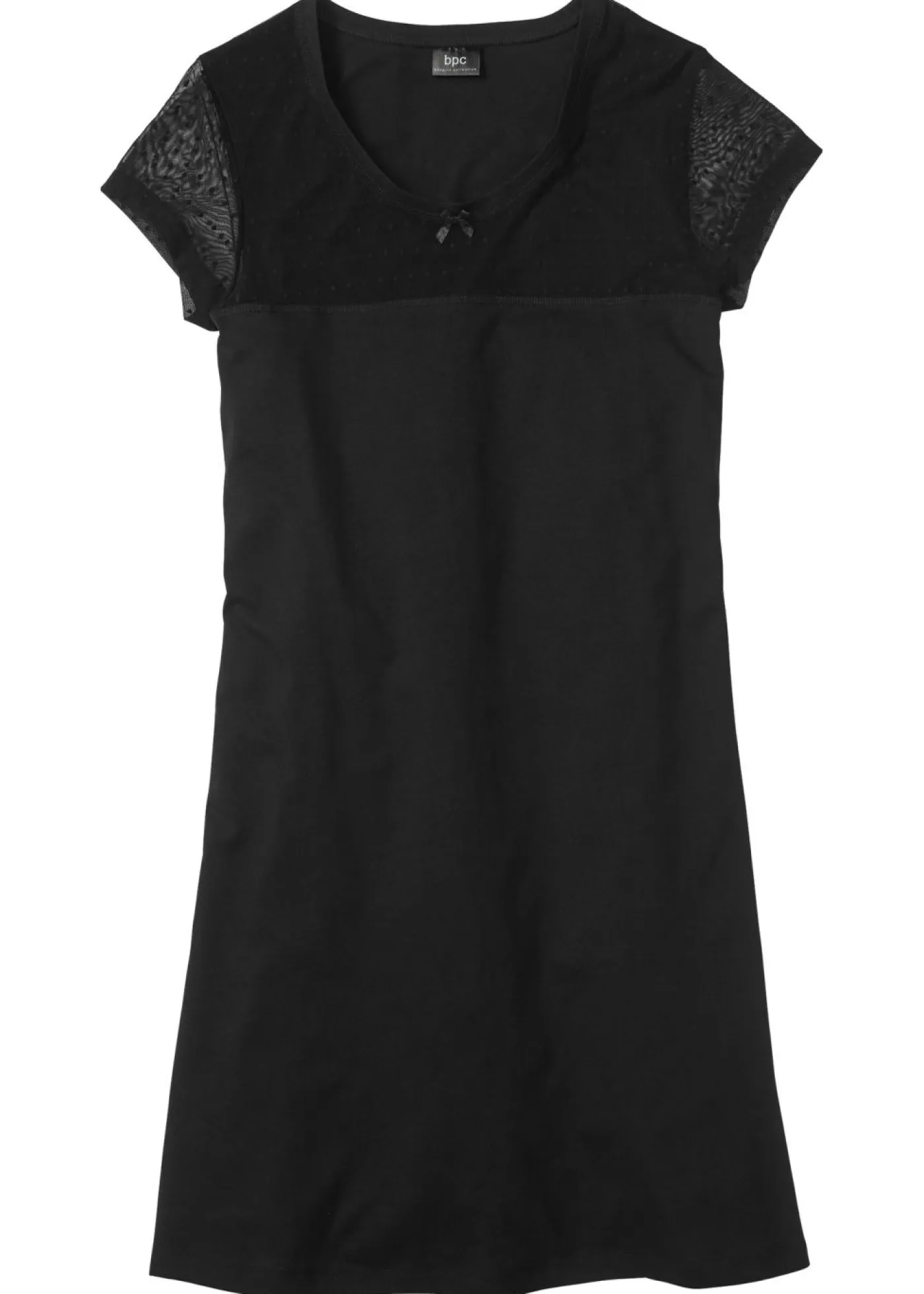 bonprix bonprix Camisón corto de algodón orgánico Negro Discount