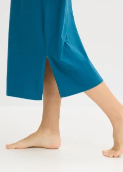 bonprix bonprix Camisón de algodón puro Petróleo azul Online
