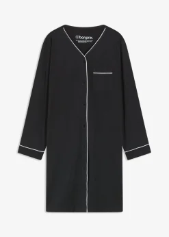 bonprix bonprix Camisón de algodón puro Negro Outlet