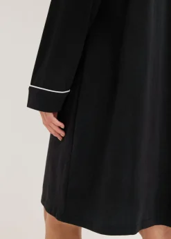 bonprix bonprix Camisón de algodón puro Negro Outlet