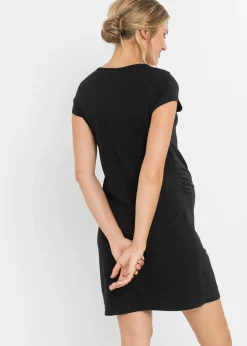 bonprix bonprix Camisón de lactancia de algodón Negro estampado Best