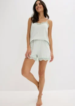 bonprix bonprix Camisón de mezcla de viscosa suave mentol claro Online