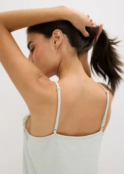 bonprix bonprix Camisón de mezcla de viscosa suave mentol claro Online