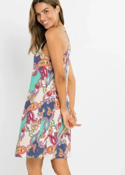 bonprix bonprix Camisón de tirantes finos Rosa con patrón paisley Hot