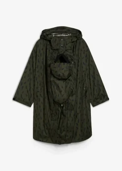 bonprix bonprix Capa impermeable premamá 3 en 1 con inserto de porteo y bolsa Oliva profundo-negro Outlet