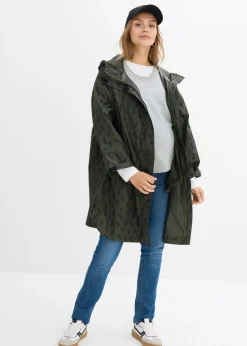 bonprix bonprix Capa impermeable premamá 3 en 1 con inserto de porteo y bolsa Oliva profundo-negro Outlet
