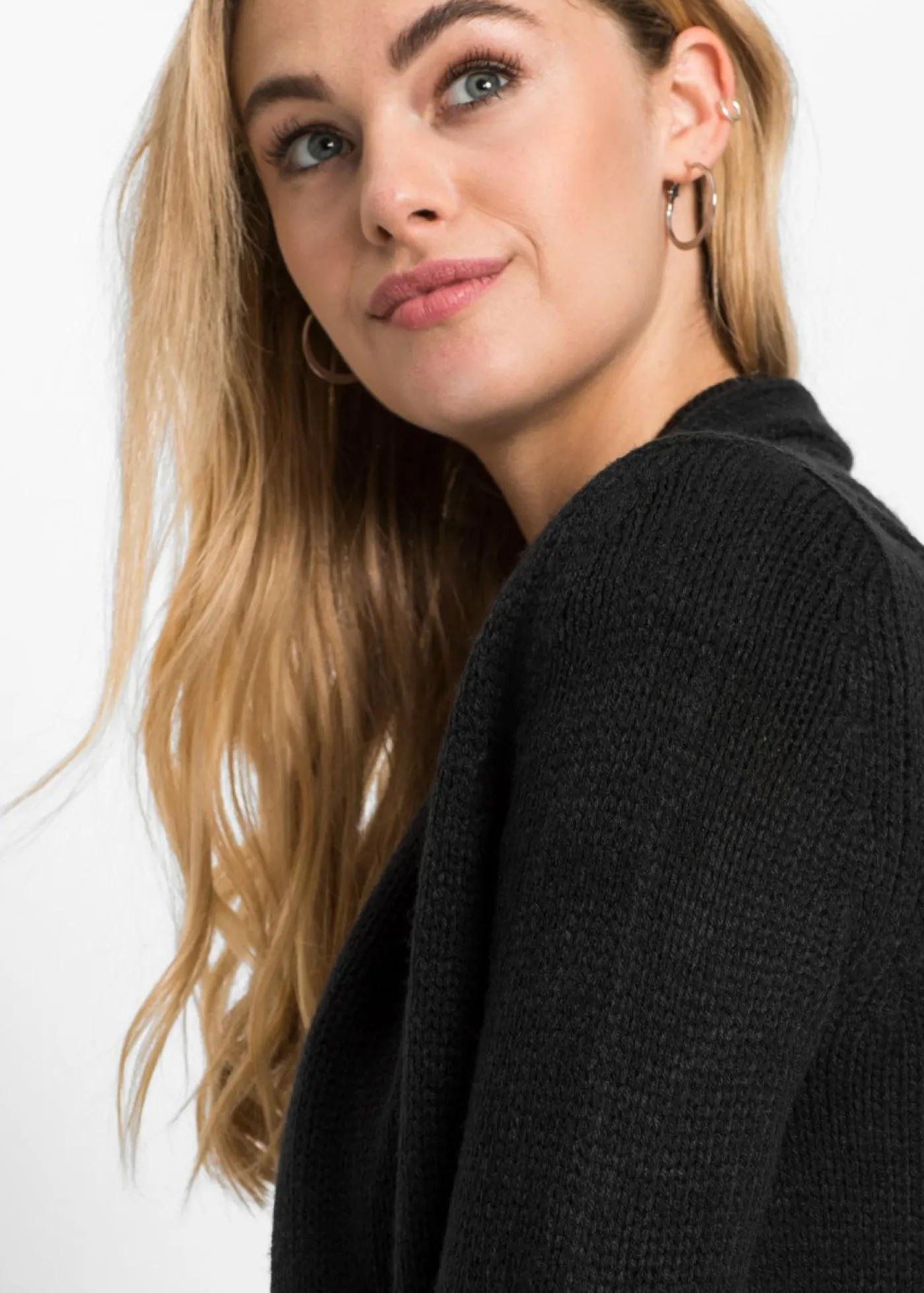 bonprix bonprix Cardigan holgado extra grande Negro Online