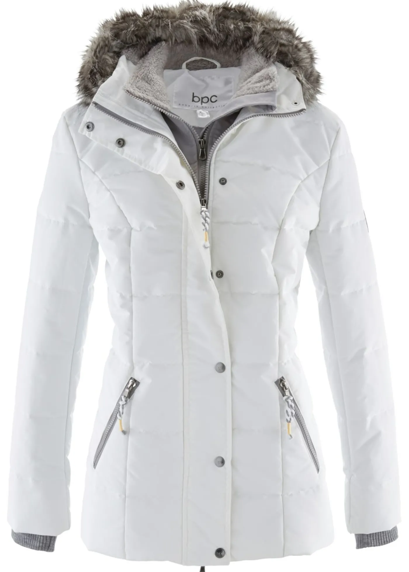 bonprix bonprix Cazadora de invierno con aspecto 2 en 1 Blanco lana Outlet