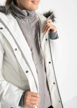 bonprix bonprix Cazadora de invierno con aspecto 2 en 1 Blanco lana Outlet