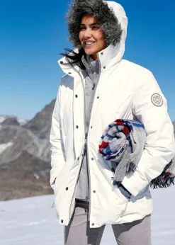 bonprix bonprix Cazadora de invierno con aspecto 2 en 1 Blanco lana Outlet