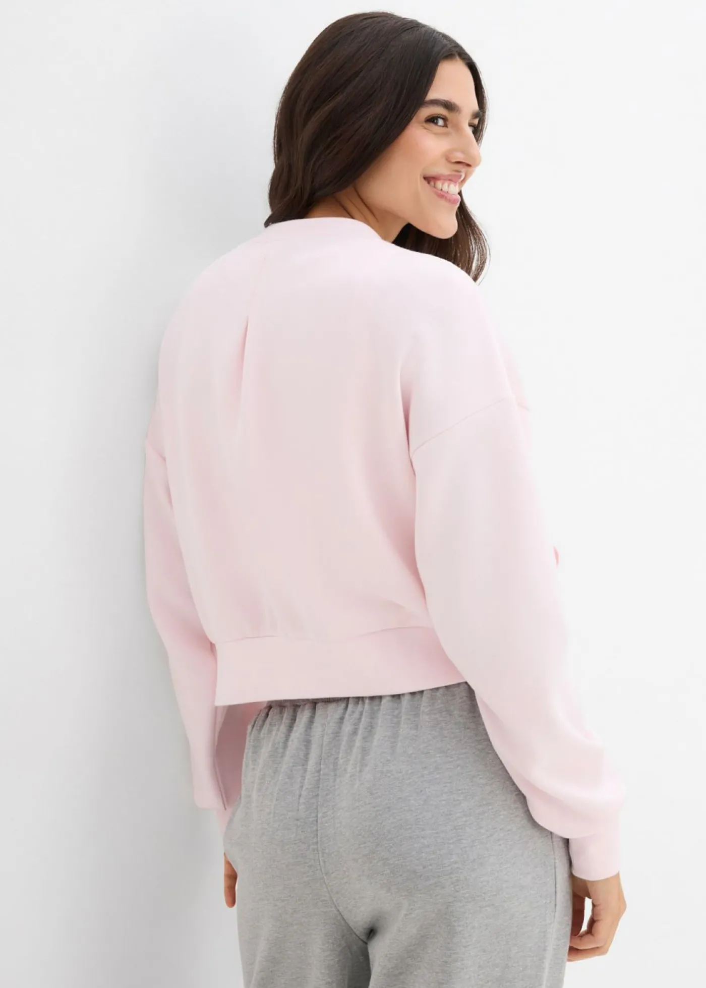 bonprix bonprix Cazadora de neopreno de suave mezcla de viscosa Rosa claro