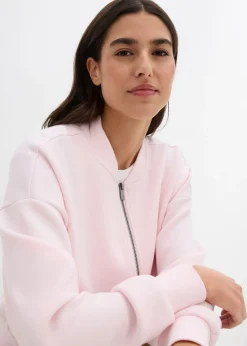 bonprix bonprix Cazadora de neopreno de suave mezcla de viscosa Rosa claro