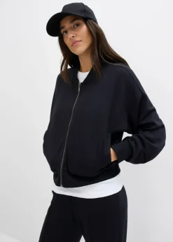 bonprix bonprix Cazadora de neopreno de suave mezcla de viscosa Negro Discount