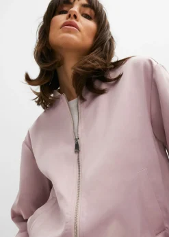 bonprix bonprix Cazadora de satén Rosa mate