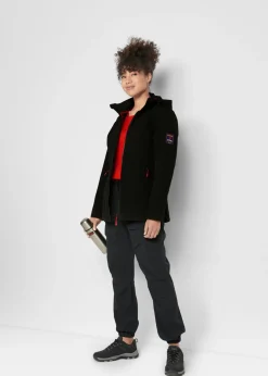bonprix bonprix Cazadora de tejido suave impermeable Negro