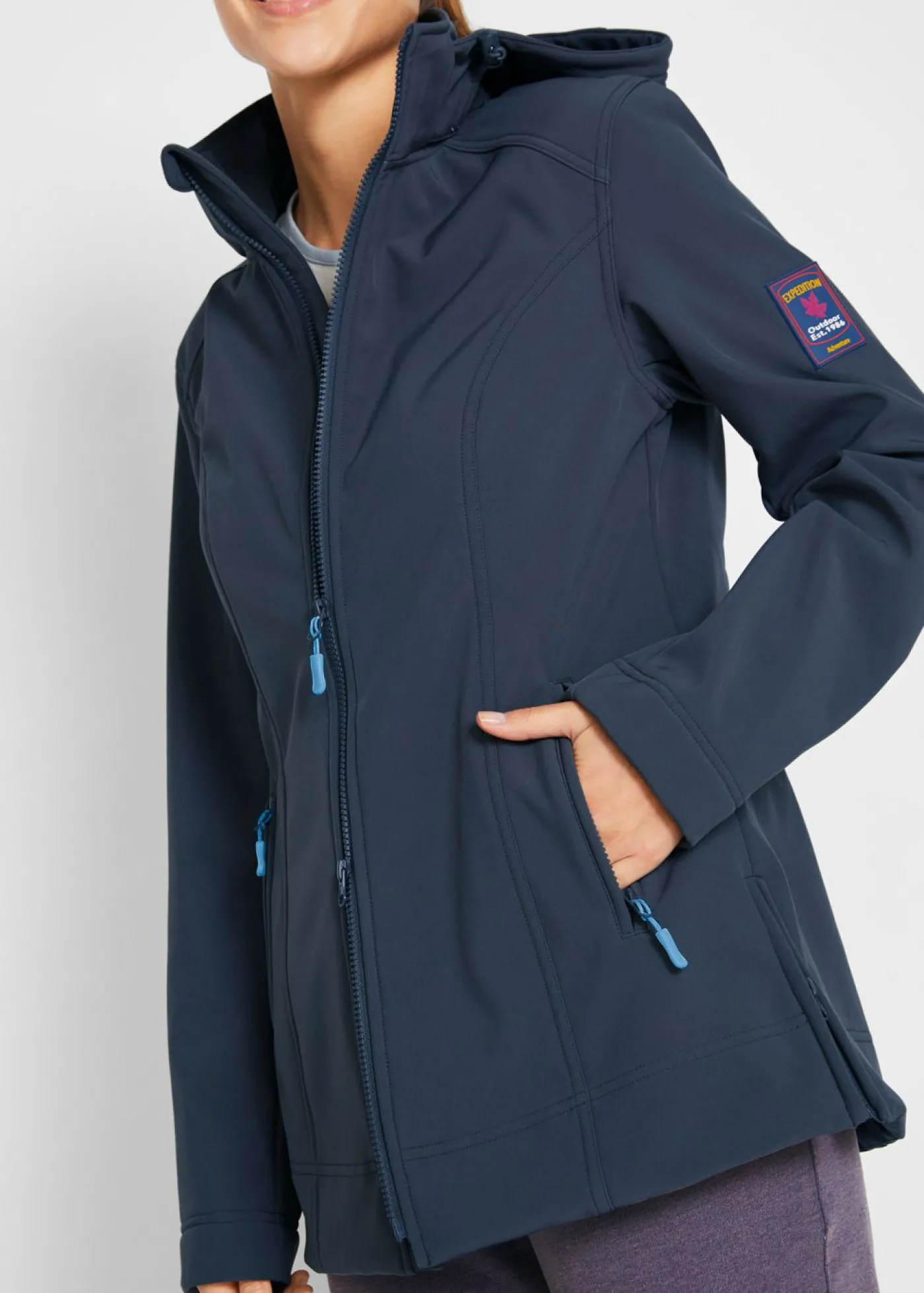 bonprix bonprix Cazadora de tejido suave impermeable Azul marino Online