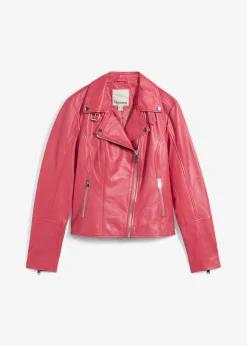 bonprix bonprix Cazadora motera de napa Esmeralda ahumado Discount