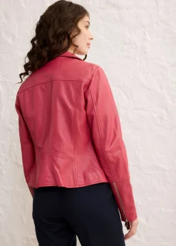 bonprix bonprix Cazadora motera de napa Esmeralda ahumado Discount