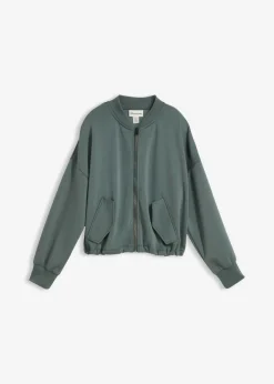 bonprix bonprix Cazadora oversize de neopreno de suave mezcla de viscosa Verde eucalipto Online
