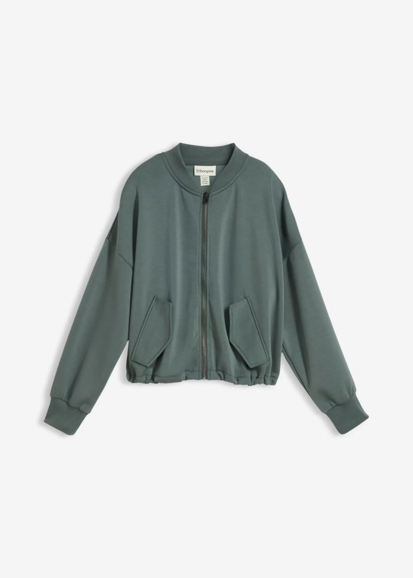 bonprix bonprix Cazadora oversize de neopreno de suave mezcla de viscosa Verde eucalipto Online