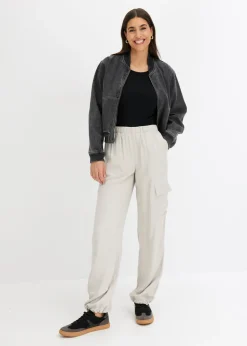 bonprix bonprix Cazadora vaquera denim gris oscuro usado Sale