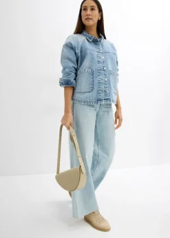 bonprix bonprix Cazadora vaquera azul hielo denim usado Online