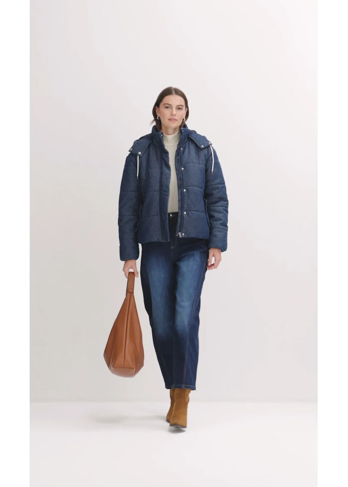 bonprix bonprix Cazadora vaquera guateada Azul oscuro denim Discount