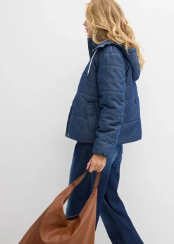 bonprix bonprix Cazadora vaquera guateada Azul oscuro denim Discount