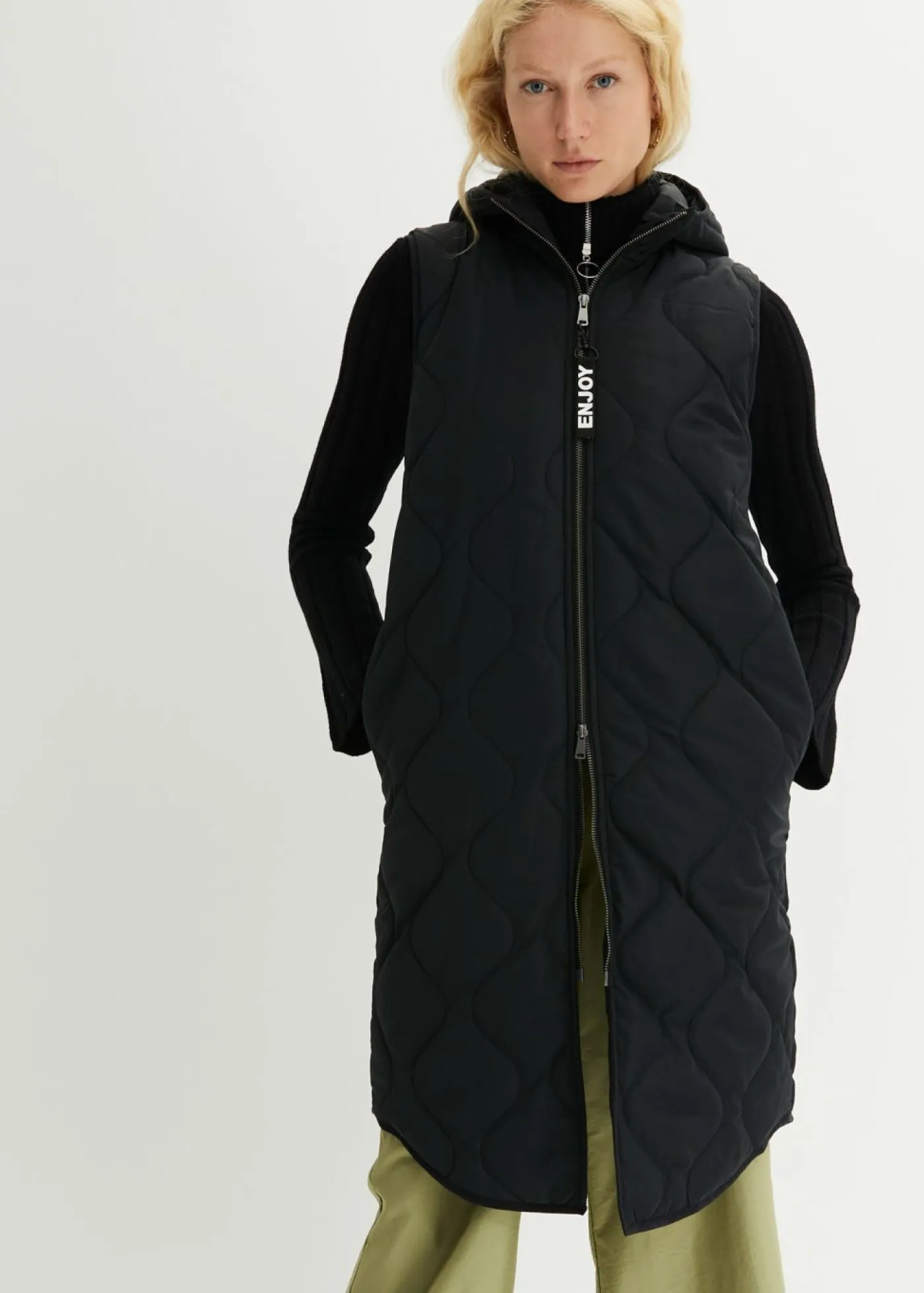 bonprix bonprix Chaleco acolchado Negro Hot