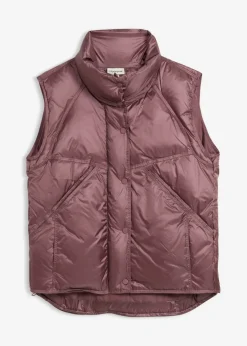 bonprix bonprix Chaleco acolchado con plumón reciclado Violeta mate Outlet