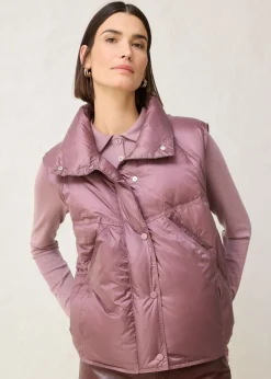 bonprix bonprix Chaleco acolchado con plumón reciclado Violeta mate Outlet