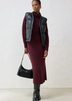 bonprix bonprix Chaleco acolchado de napa de cordero Negro New