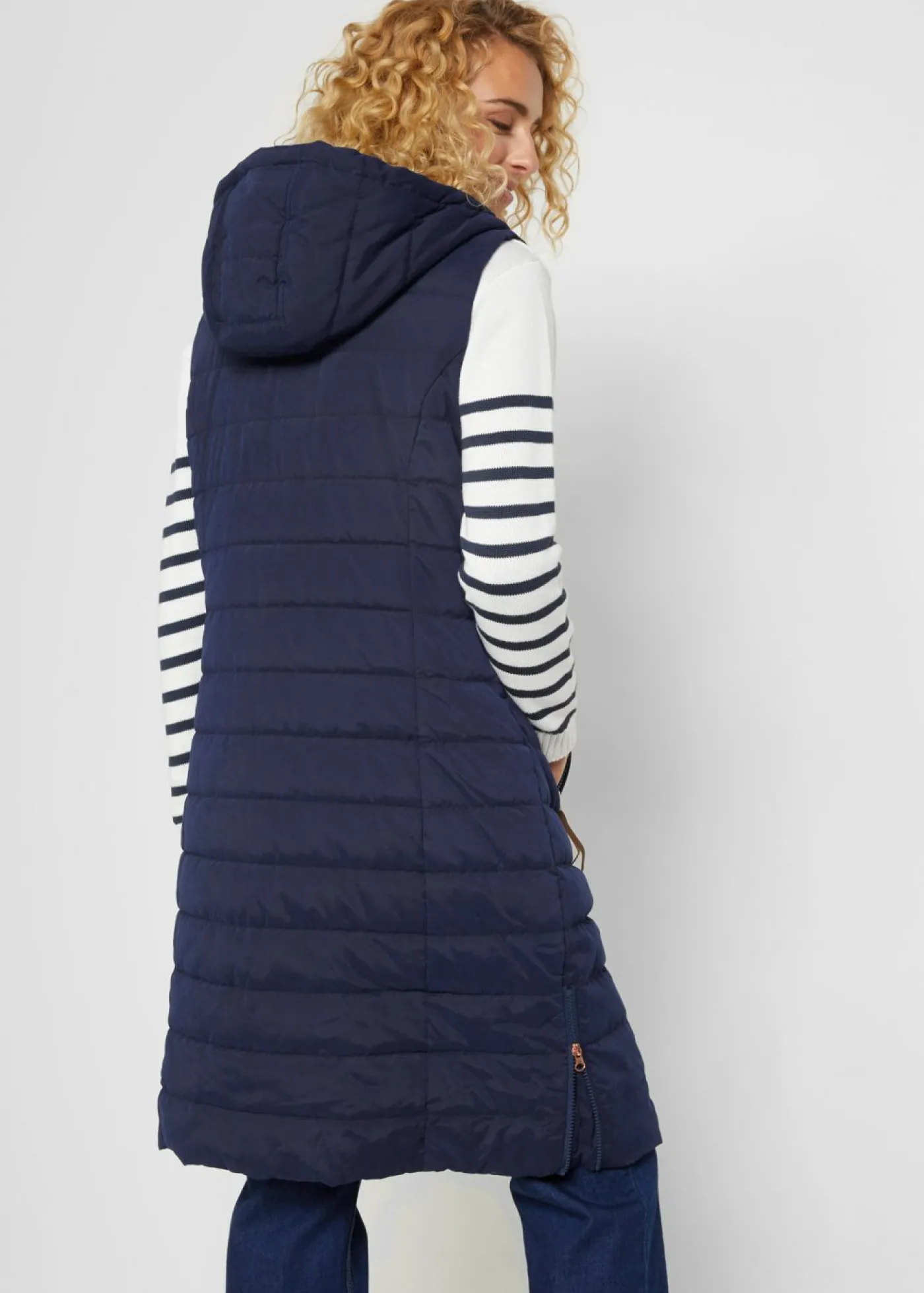 bonprix bonprix Chaleco acolchado largo Azul oscuro Best