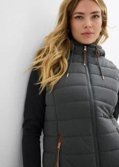 bonprix bonprix Chaleco acolchado largo antracita Hot
