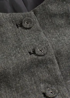 bonprix bonprix Chaleco con aspecto tweed Negro-blanco lana moteado Discount