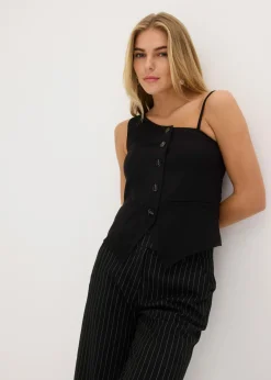 bonprix bonprix Chaleco con botones Negro New