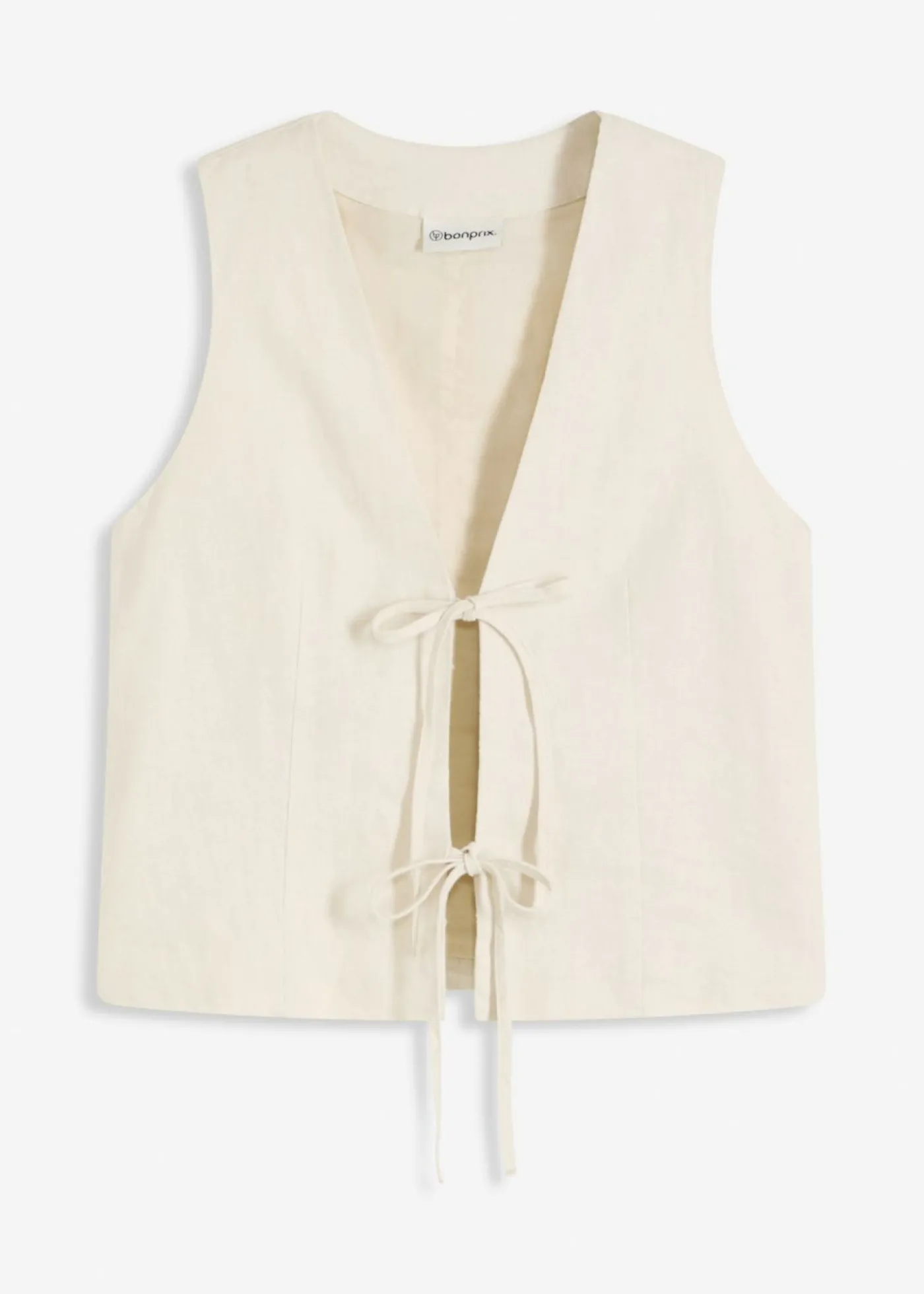 bonprix bonprix Chaleco con lazos Crudo Online