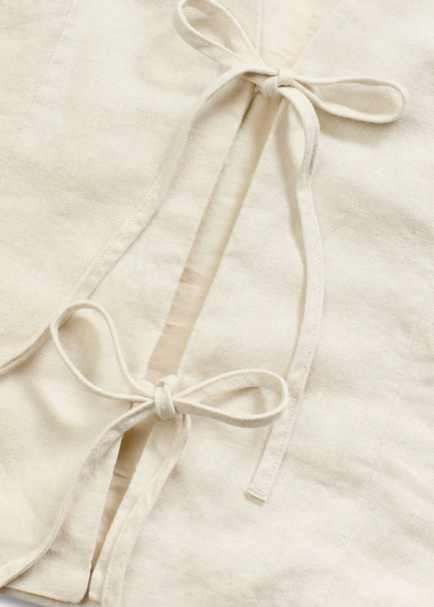 bonprix bonprix Chaleco con lazos Crudo Online