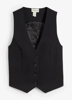 bonprix bonprix Chaleco corto de traje Negro Best