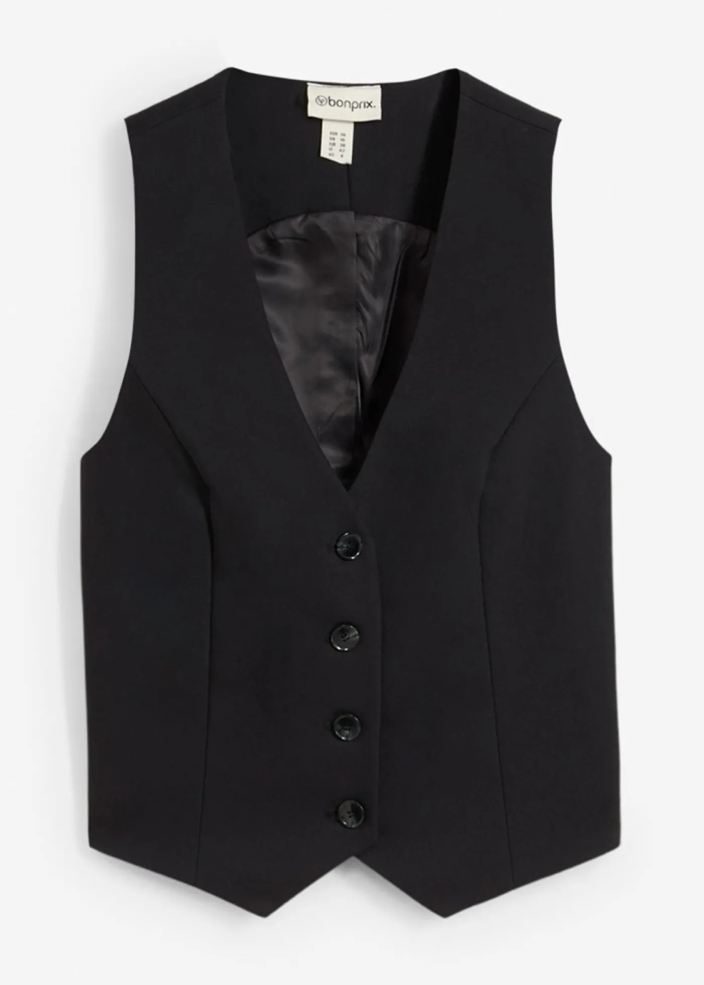 bonprix bonprix Chaleco corto de traje Negro Best