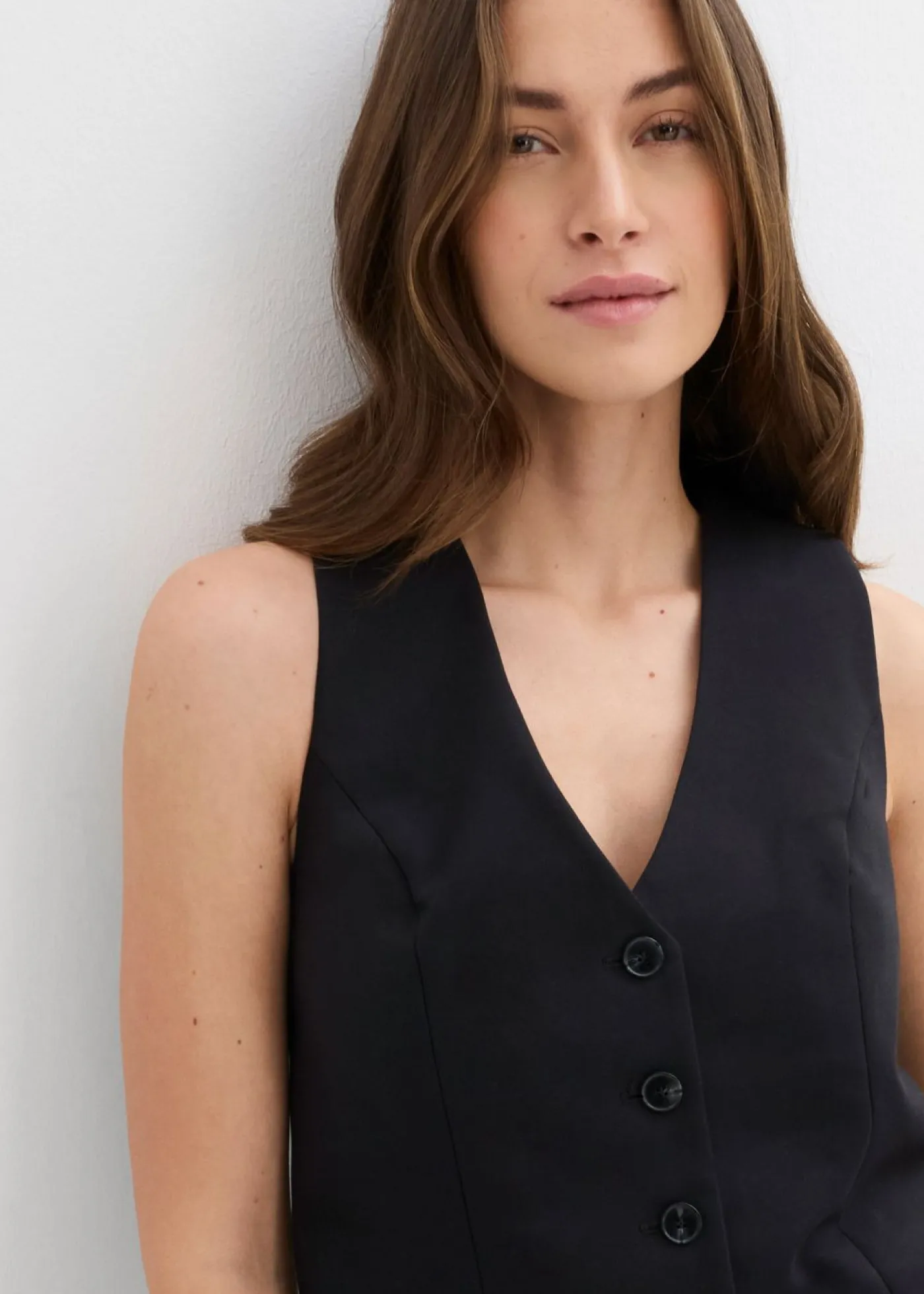 bonprix bonprix Chaleco corto de traje Negro Best