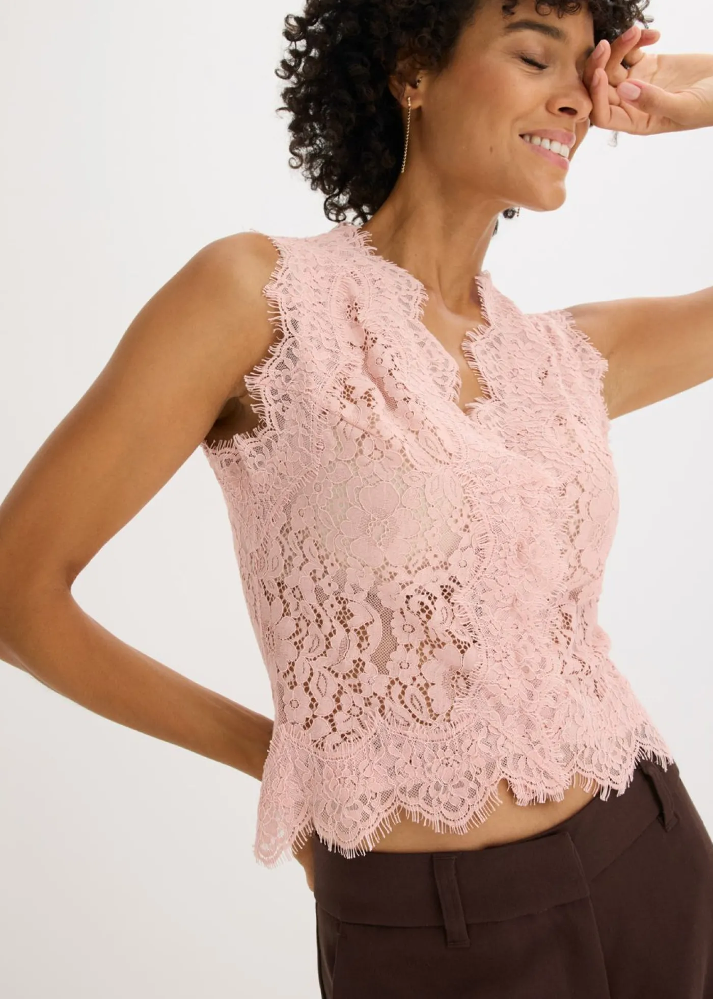 bonprix bonprix Chaleco de encaje Rosa vintage Clearance