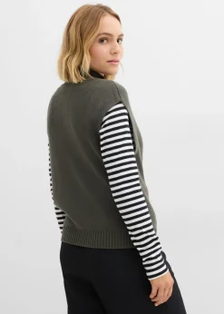 bonprix bonprix Chaleco de punto antracita New