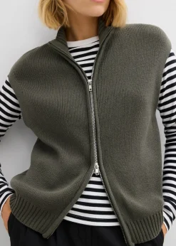 bonprix bonprix Chaleco de punto antracita New