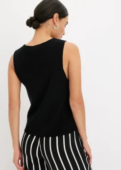bonprix bonprix Chaleco de punto Negro