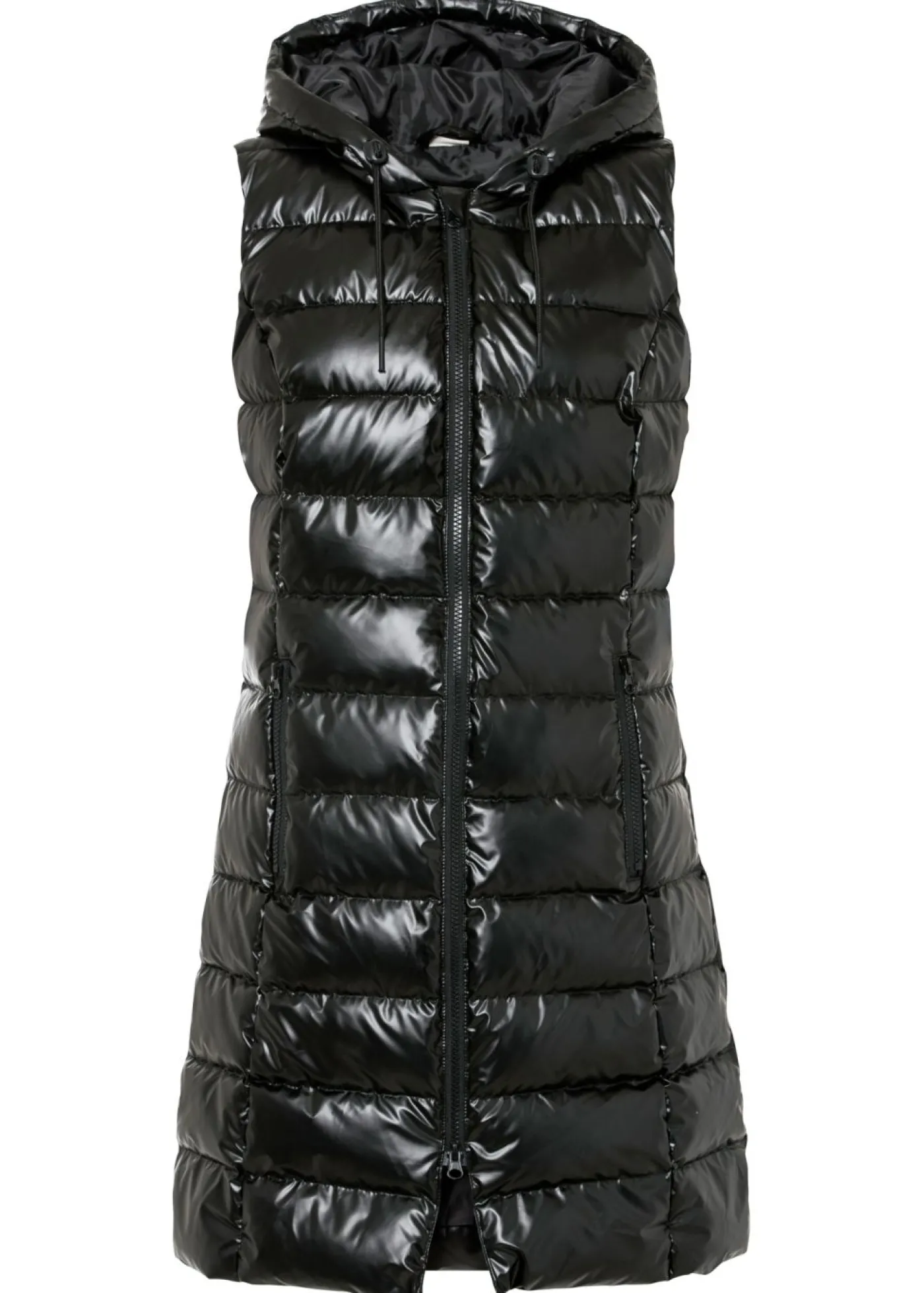 bonprix bonprix Chaleco guateado con diseño brillante Negro Discount