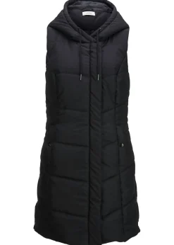 bonprix bonprix Chaleco guateado de poliéster reciclado Negro